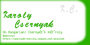 karoly csernyak business card